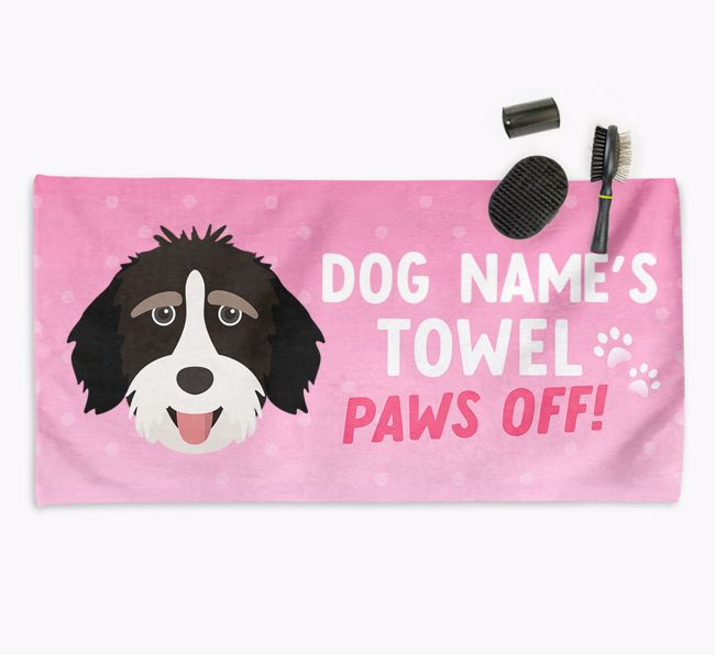Paws Off Personalized Towel for your {breedFullName}